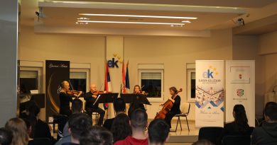 A szegedi Giovani Artisti Vonósnégyes koncertje a kollégiumban